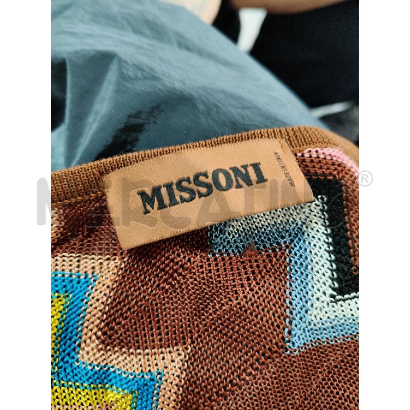 PONCHO D MISSONI ROSA MARR GIALLO ZIGZAG FRANGE | Mercatino dell'Usato Roma talenti 4