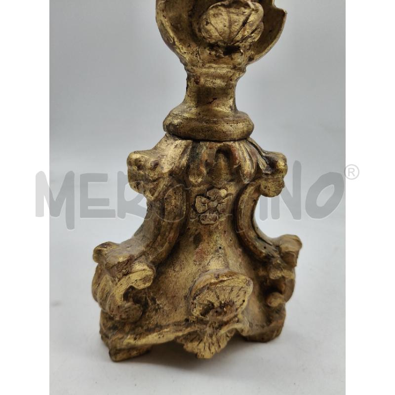 PORTA CANDELA ST BAROCCO LEGNO DOR | Mercatino dell'Usato Roma talenti 2