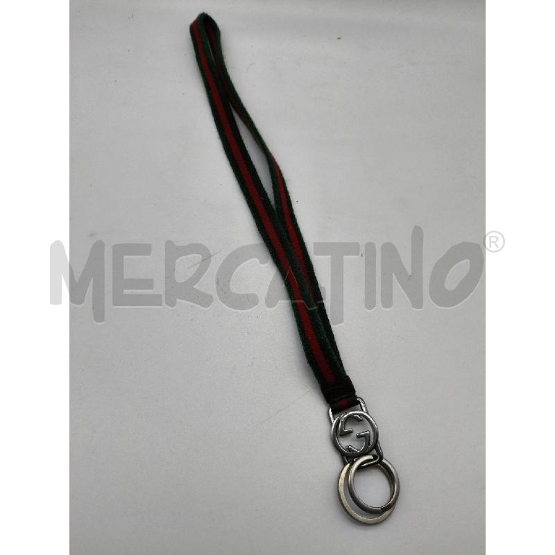 PORTA CHIAVI LACCIO GUCCI LOGO MET/TELA BANDA WEB  | Mercatino dell'Usato Roma talenti 1