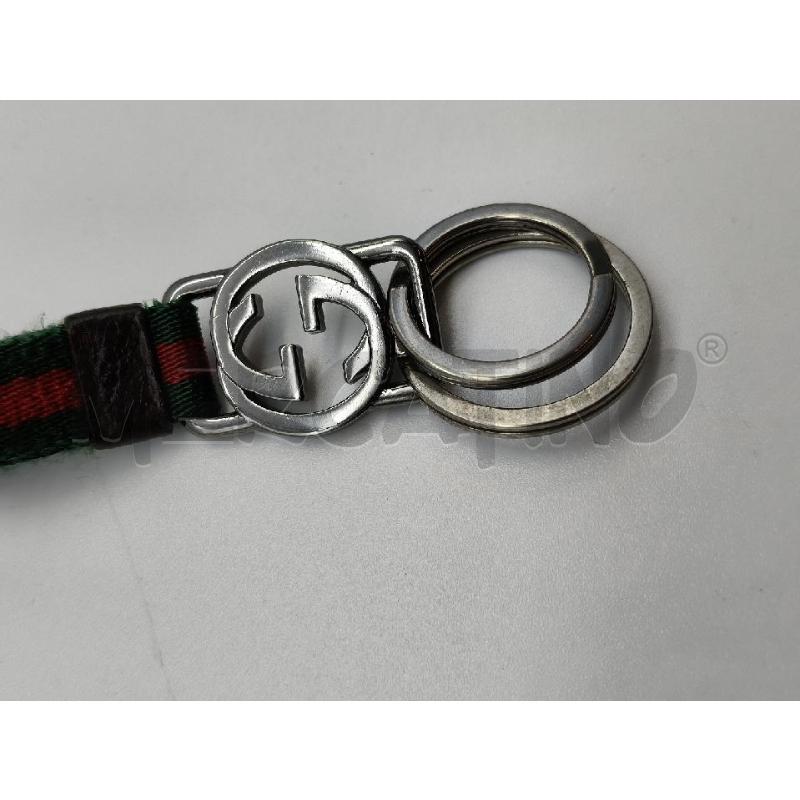 PORTA CHIAVI LACCIO GUCCI LOGO MET/TELA BANDA WEB  | Mercatino dell'Usato Roma talenti 2