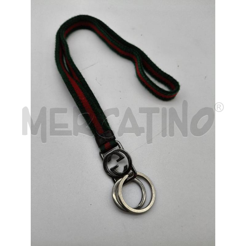 PORTA CHIAVI LACCIO GUCCI LOGO MET/TELA BANDA WEB  | Mercatino dell'Usato Roma talenti 3
