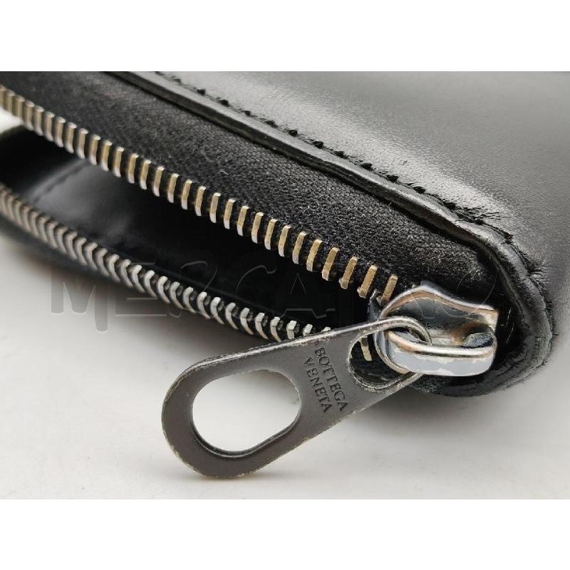 PORTA FOGLIO BOTTEGA VENETA NERO INTRECCIO/TONDI MET | Mercatino dell'Usato Roma talenti 2