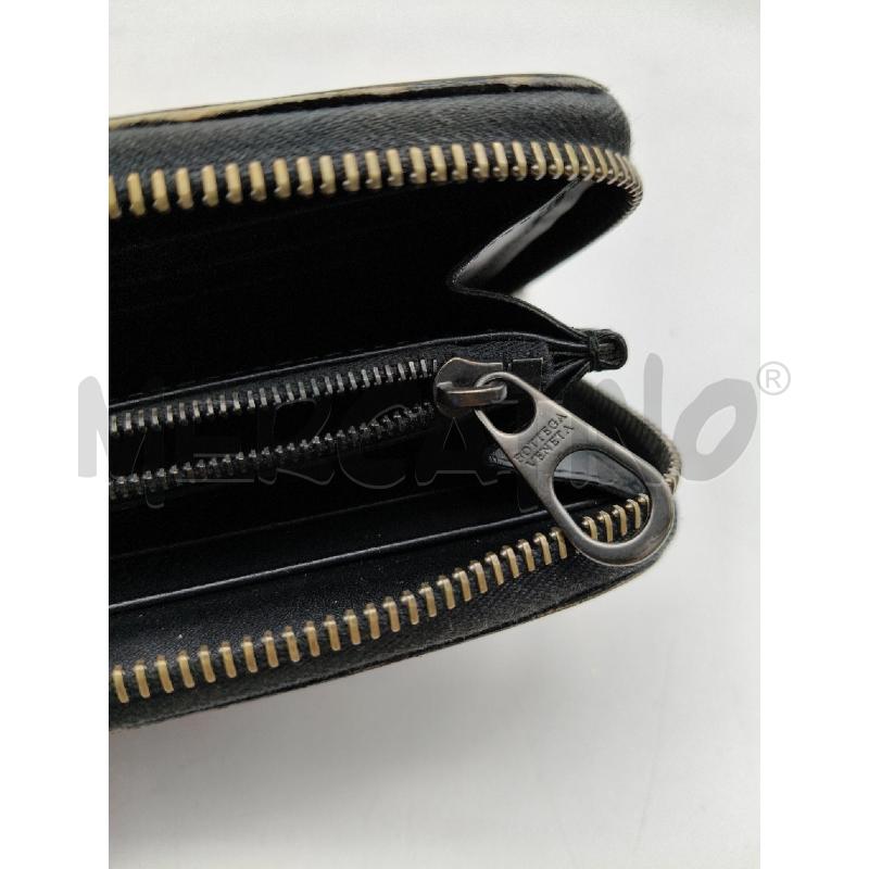 PORTA FOGLIO BOTTEGA VENETA NERO INTRECCIO/TONDI MET | Mercatino dell'Usato Roma talenti 4