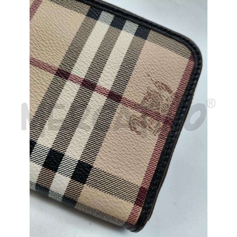PORTA FOGLIO BURBERRY RETT ZIP CHECK PROF MAR | Mercatino dell'Usato Roma talenti 2