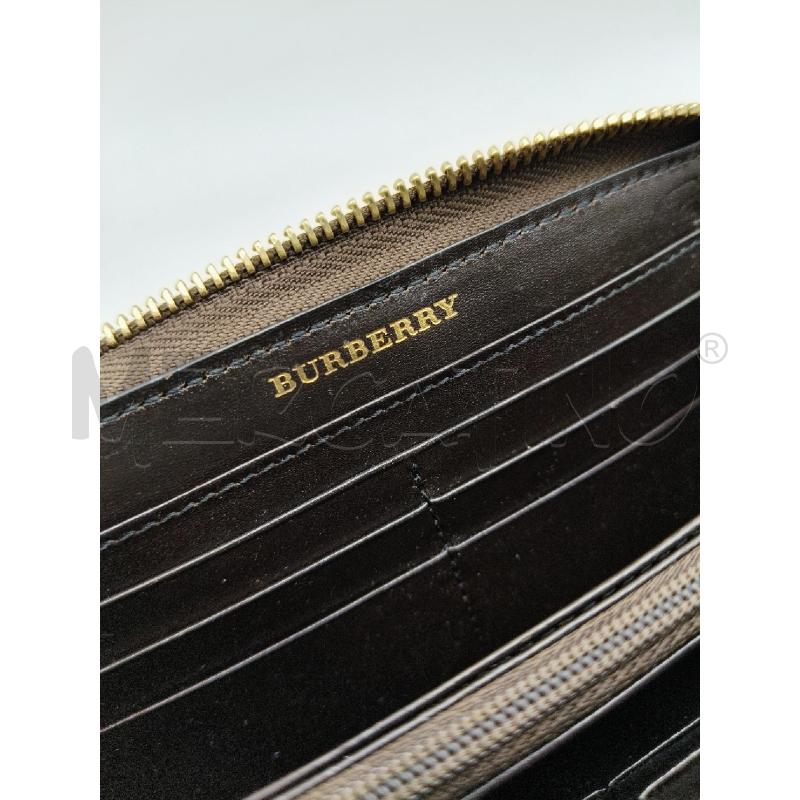 PORTA FOGLIO BURBERRY RETT ZIP CHECK PROF MAR | Mercatino dell'Usato Roma talenti 3