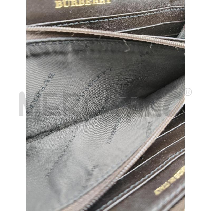 PORTA FOGLIO BURBERRY RETT ZIP CHECK PROF MAR | Mercatino dell'Usato Roma talenti 5
