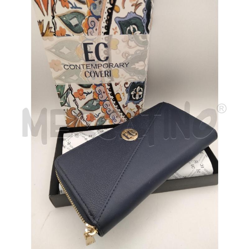 PORTA FOGLIO COVERI SIMILP BLU RETT ZIP DOR | Mercatino dell'Usato Roma talenti 1
