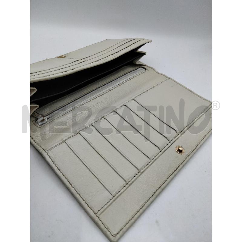 PORTA FOGLIO GUCCI PELLE PANNA GUCCISSIMA CIONDOLO LOGO DORATO  | Mercatino dell'Usato Roma talenti 4
