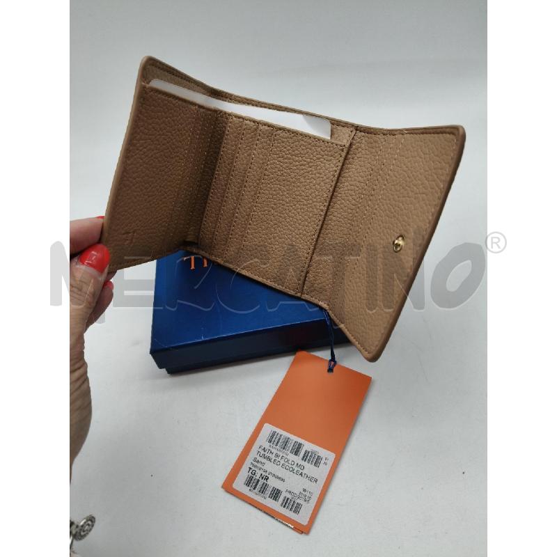 PORTA FOGLIO PICC TRUSSARDI JEANS CAMEL MAXI LOGO  | Mercatino dell'Usato Roma talenti 2