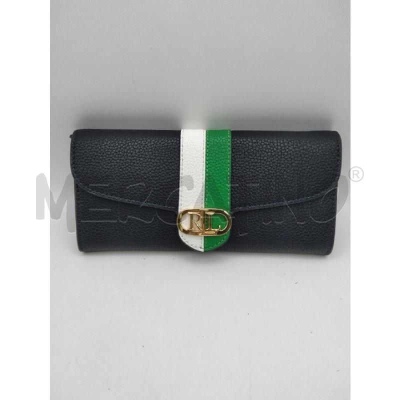 PORTA FOGLIO RALPH LAUREN BLU BANDA VER BIA  | Mercatino dell'Usato Roma talenti 1