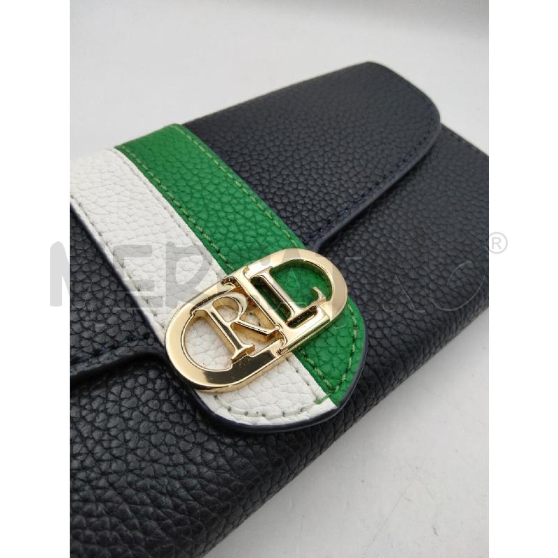 PORTA FOGLIO RALPH LAUREN BLU BANDA VER BIA  | Mercatino dell'Usato Roma talenti 2