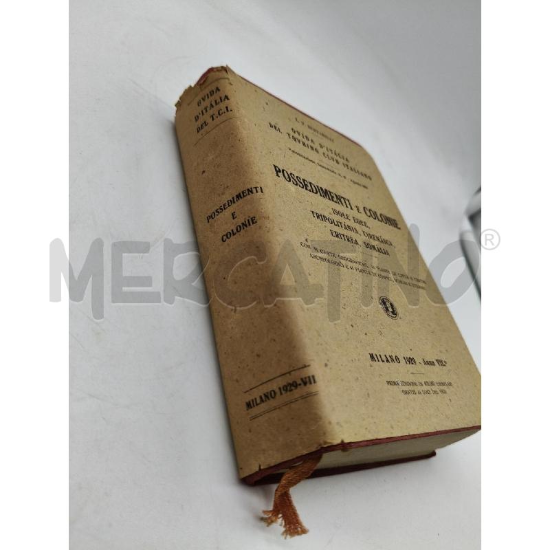 POSSEDIMENTI E COLONIE 1929 TOURING | Mercatino dell'Usato Roma talenti 3