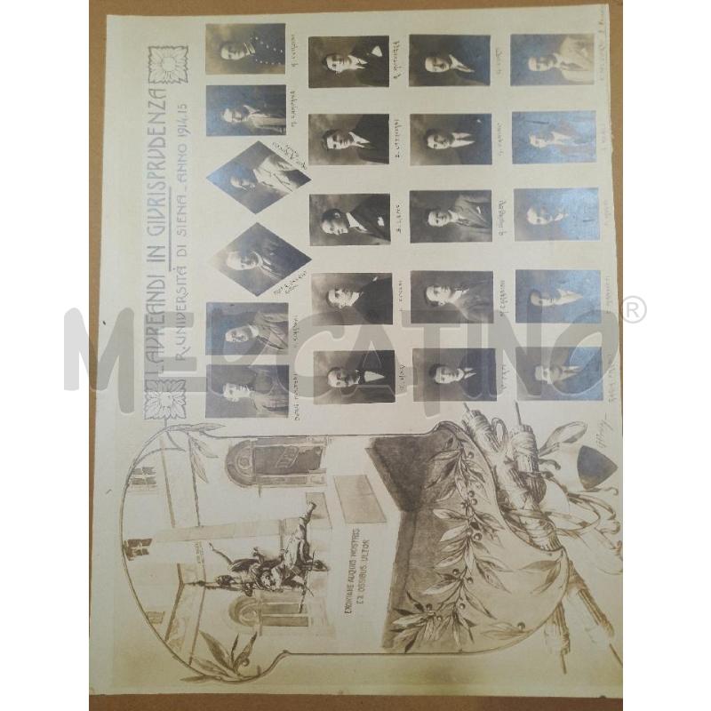 POSTER LAUREANDI IN GIURISPRUDENZA 1914-15 | Mercatino dell'Usato Roma talenti 1