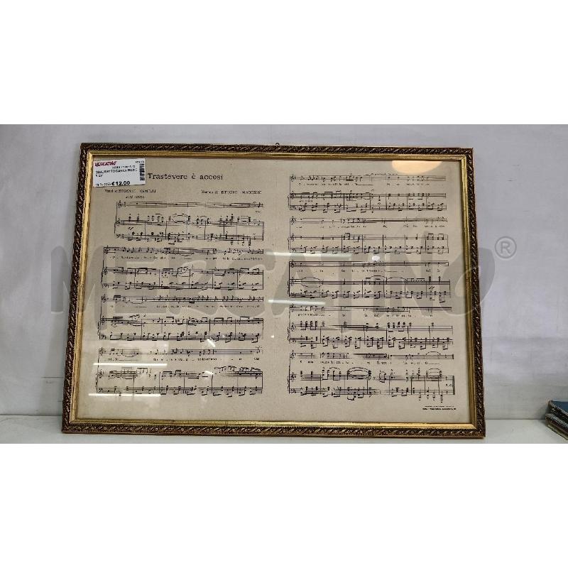 QUADRETTO CARTA MUSICA EP  | Mercatino dell'Usato Roma talenti 1