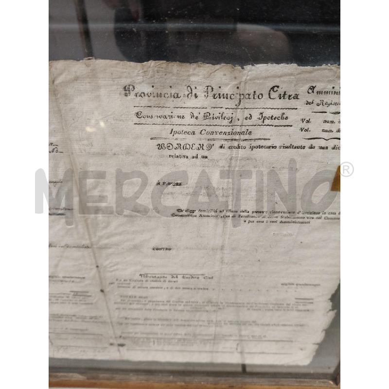 QUADRETTO IPOTECA CONVENZIONALE D'EPOCA CITRA 1817 | Mercatino dell'Usato Roma talenti 3