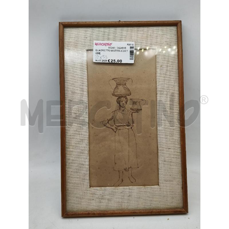 QUADRETTO MATITA COSTUME  | Mercatino dell'Usato Roma talenti 2