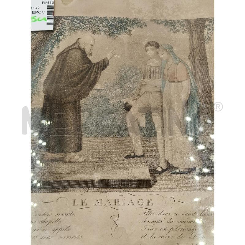 QUADRETTO STAMPA EPOCA MARIAGE  | Mercatino dell'Usato Roma talenti 2