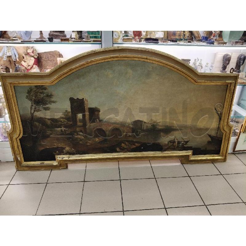 QUADRO/PANNELLO SOVRAPPORTA DIP EPOCA | Mercatino dell'Usato Roma talenti 1