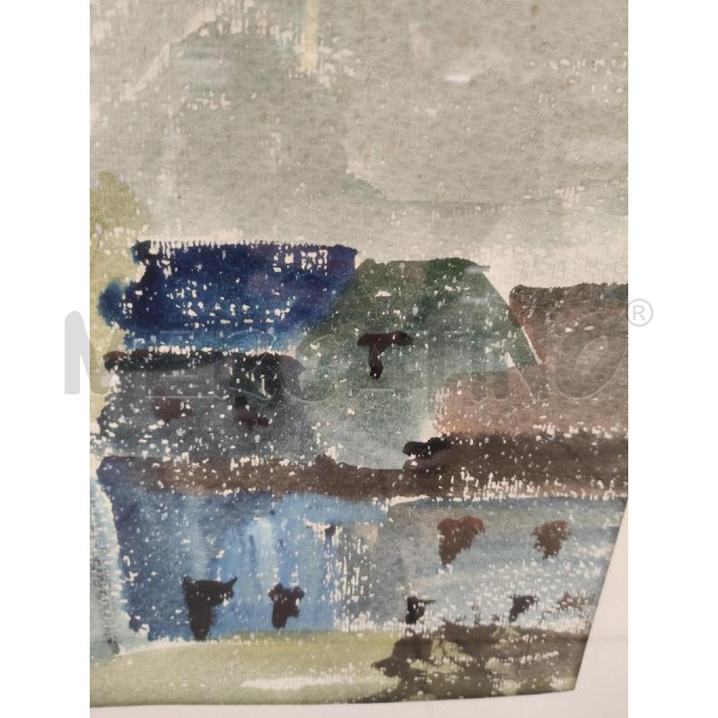 QUADRO ACQUERELLO PUNTINISMO  | Mercatino dell'Usato Roma talenti 2