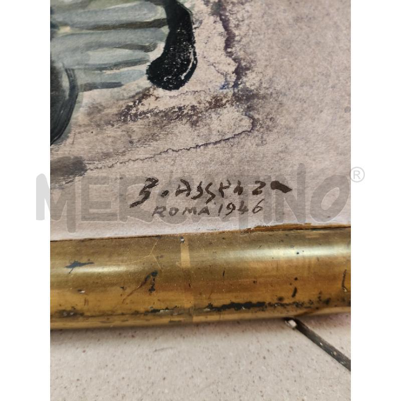 QUADRO ACQUERELLO RIP ASSENZA  | Mercatino dell'Usato Roma talenti 2