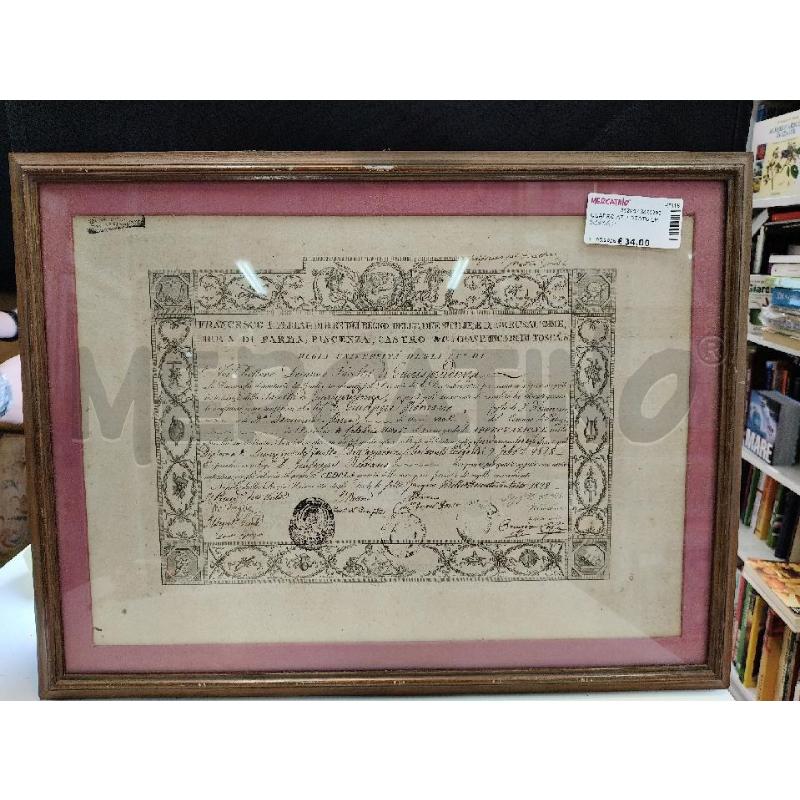 QUADRO ATTESTATO EP | Mercatino dell'Usato Roma talenti 1