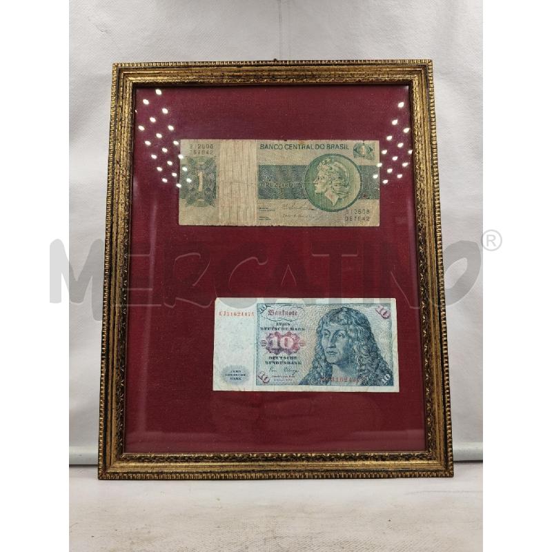 QUADRO BANCONOTA TEDESCA E BRASILIANA | Mercatino dell'Usato Roma talenti 1