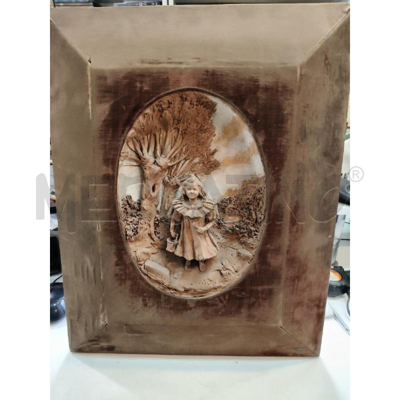 QUADRO FORMELLA TERRACOTTA NAPOLI LIBERTY RIP SIMONE | Mercatino dell'Usato Roma talenti 1