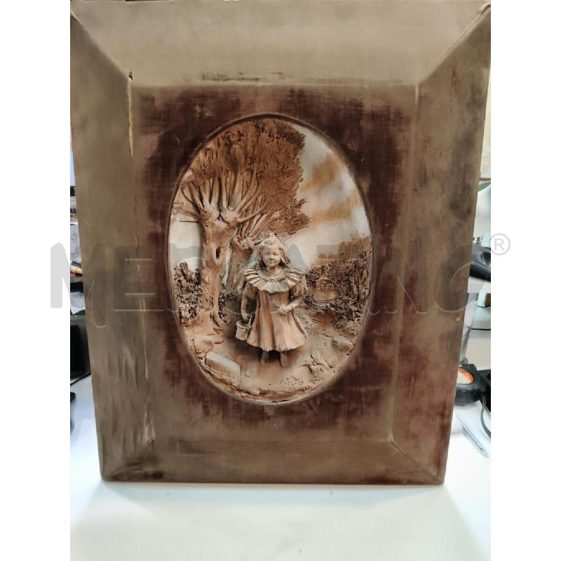 QUADRO FORMELLA TERRACOTTA NAPOLI LIBERTY RIP SIMONE | Mercatino dell'Usato Roma talenti 3