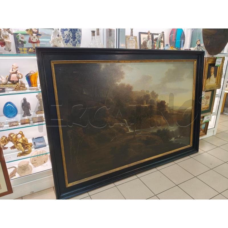 QUADRO GRANDE OLIO CASCATA C/NERA | Mercatino dell'Usato Roma talenti 1