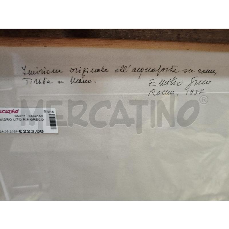 QUADRO LITO RIP GRECO  | Mercatino dell'Usato Roma talenti 5