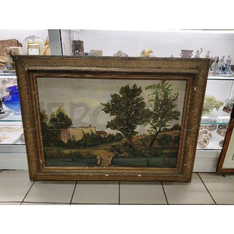 QUADRO OLIO ALBERI C DOR  | Mercatino dell'Usato Roma talenti 1