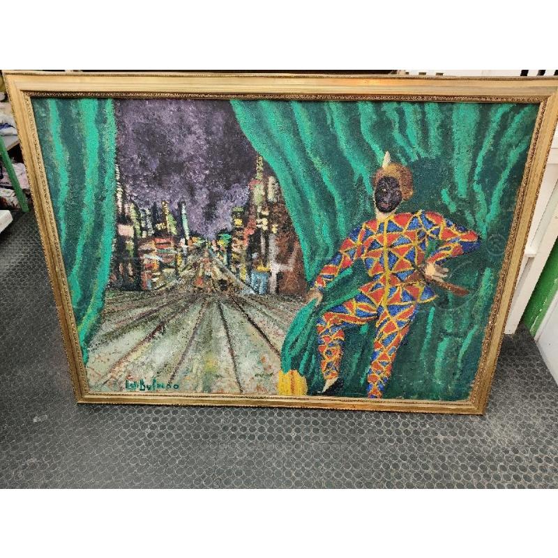 QUADRO OLIO ARLECCHINO RIP BUFANO  | Mercatino dell'Usato Roma talenti 1