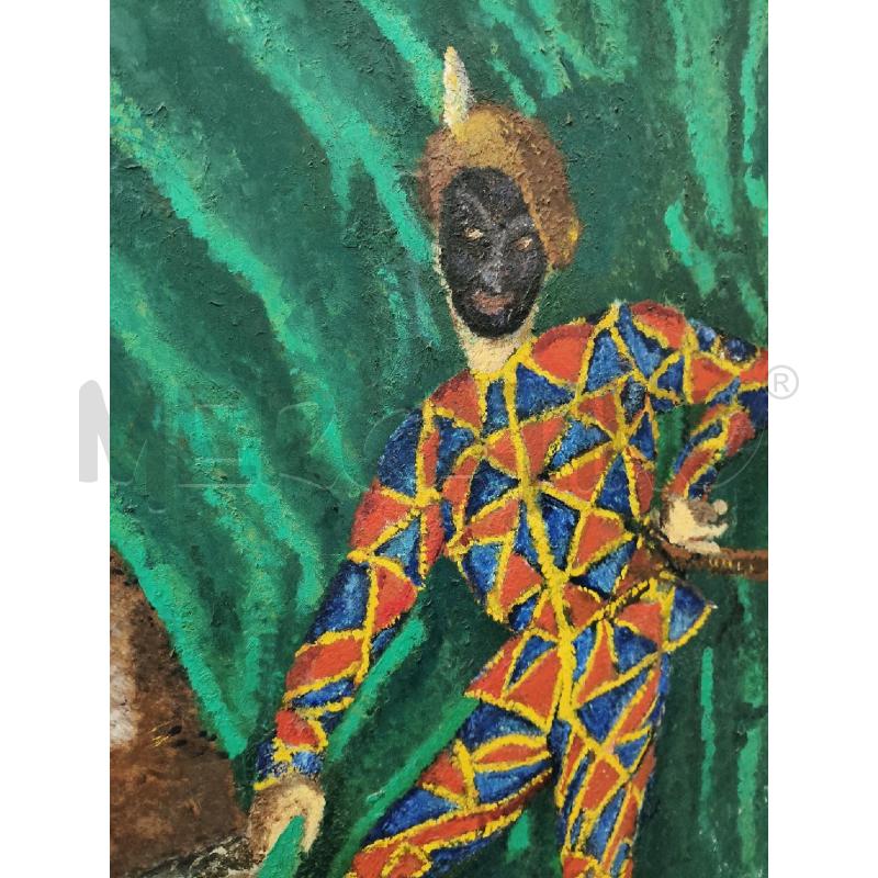 QUADRO OLIO ARLECCHINO RIP BUFANO  | Mercatino dell'Usato Roma talenti 3