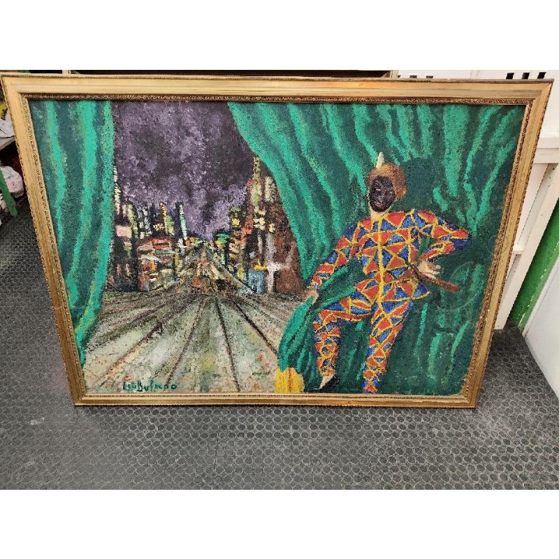 QUADRO OLIO ARLECCHINO RIP BUFANO  | Mercatino dell'Usato Roma talenti 4