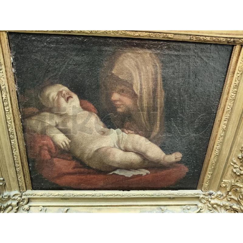 QUADRO OLIO BAMBIN GESU'DORMIENTE  | Mercatino dell'Usato Roma talenti 2