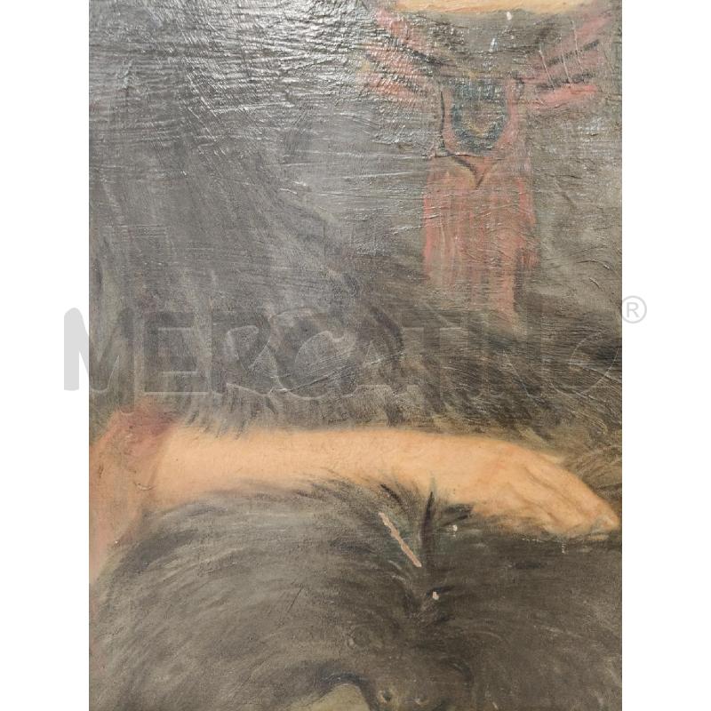 QUADRO OLIO EPOCA RITRATTO DAMA C/DOR  | Mercatino dell'Usato Roma talenti 3