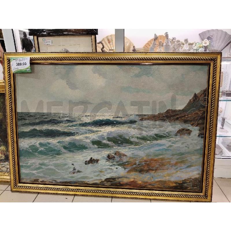 QUADRO OLIO MARE RIP DZICURSKY 1949  | Mercatino dell'Usato Roma talenti 1