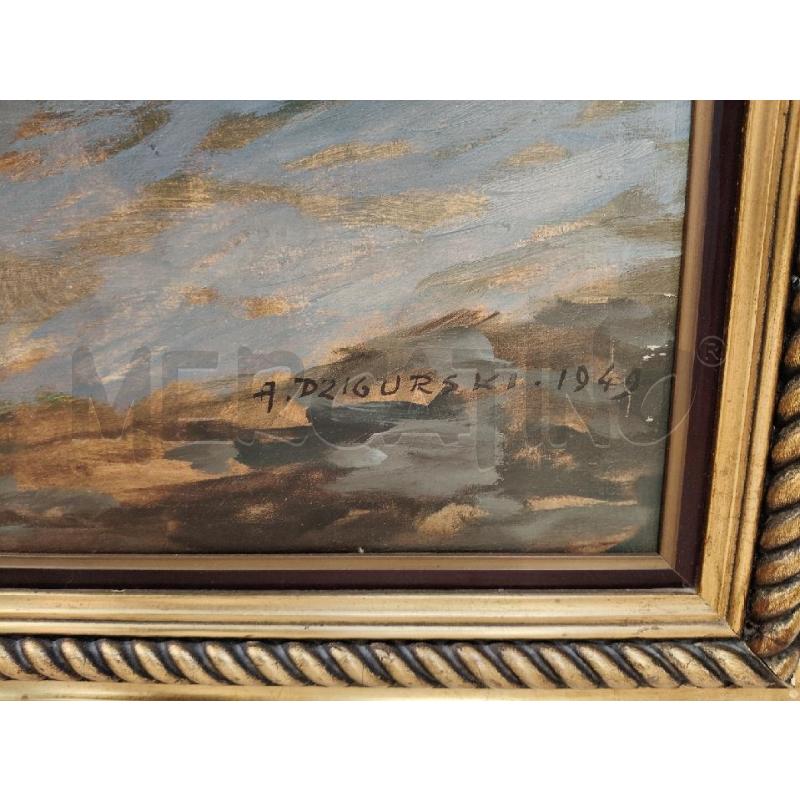 QUADRO OLIO MARE RIP DZICURSKY 1949  | Mercatino dell'Usato Roma talenti 3