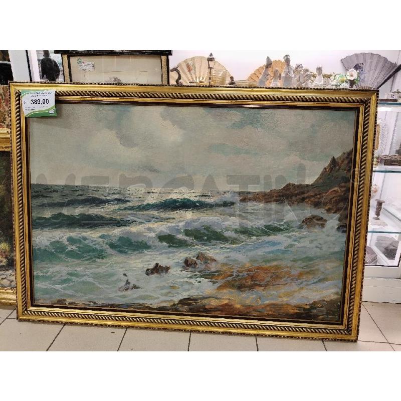 QUADRO OLIO MARE RIP DZICURSKY 1949  | Mercatino dell'Usato Roma talenti 5