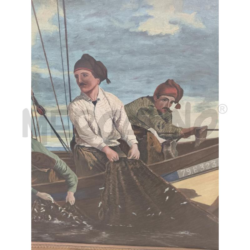 QUADRO OLIO PERSIANO LA PESCA  | Mercatino dell'Usato Roma talenti 2