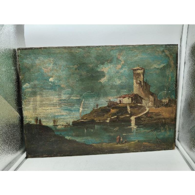 QUADRO OLIO PLACCA SCORCIO PERSONAGGI  | Mercatino dell'Usato Roma talenti 1