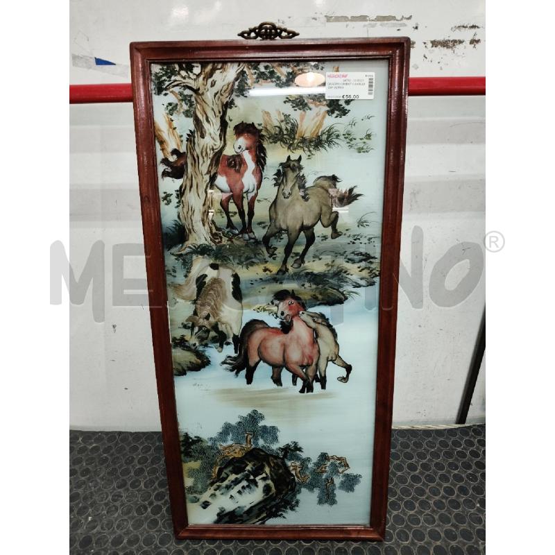 QUADRO ORIENT CAVALLI DIP VETRO  | Mercatino dell'Usato Roma talenti 1