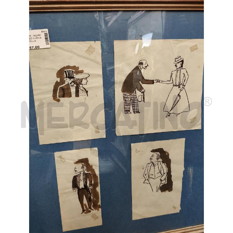 QUADRO SCHIZZI CARICATURE ACQUERELLO | Mercatino dell'Usato Roma talenti 3