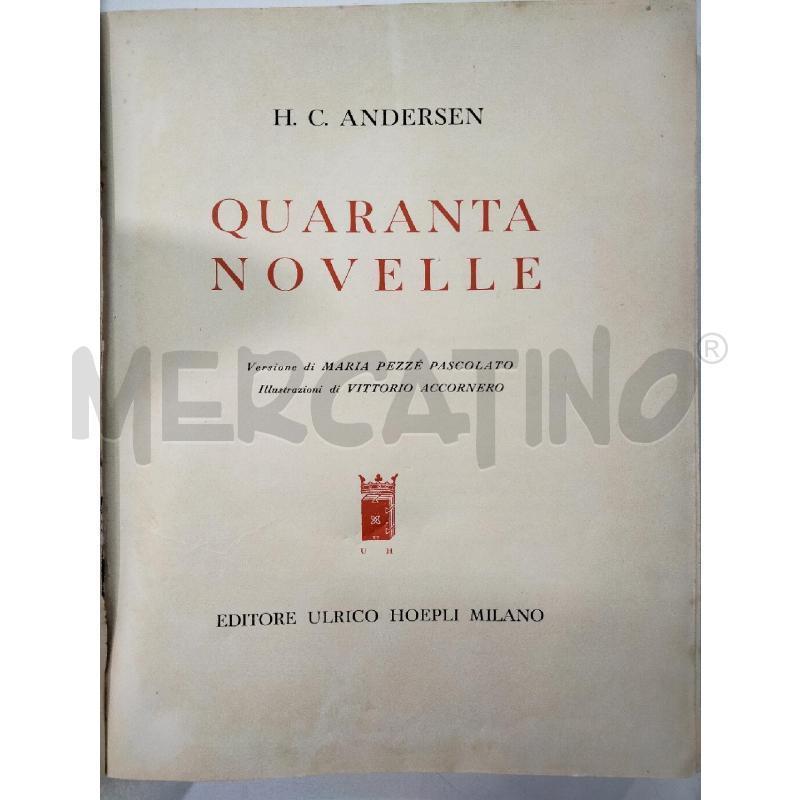 QUARANTA NOVELLE ANDERSEN | Mercatino dell'Usato Roma talenti 2