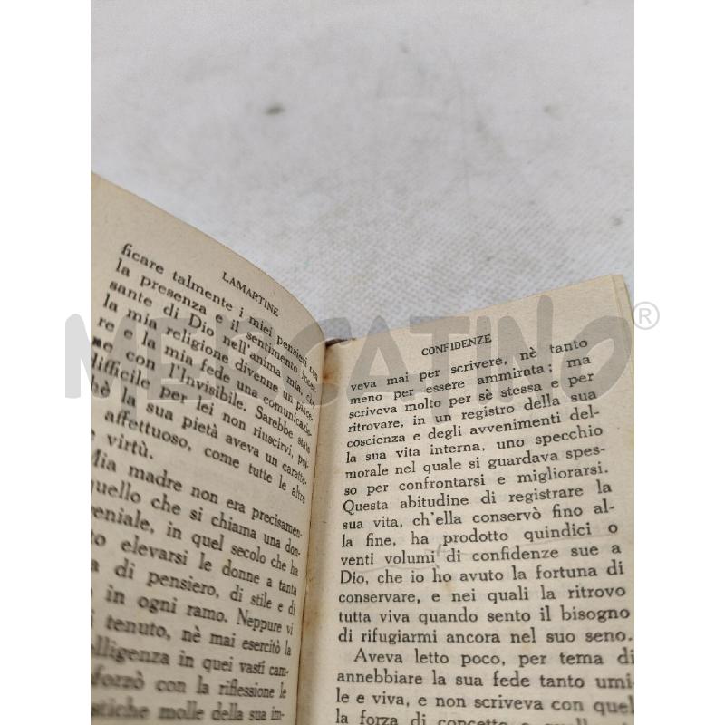 RACCOLTA BREVIARI INTELLETTUALI LAMARTINE CONFIDENZE | Mercatino dell'Usato Roma talenti 3