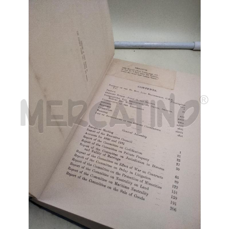 REPORT OF THE THIRTY SEVENTH CONFERENCE OXFORD 1932 | Mercatino dell'Usato Roma talenti 2