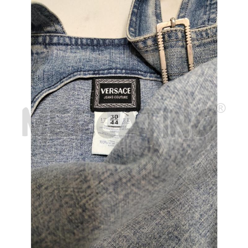 SALOPETTE GONNA DENIM VERSACE VINT BRET BOTTONI MEDUSA | Mercatino dell'Usato Roma talenti 3