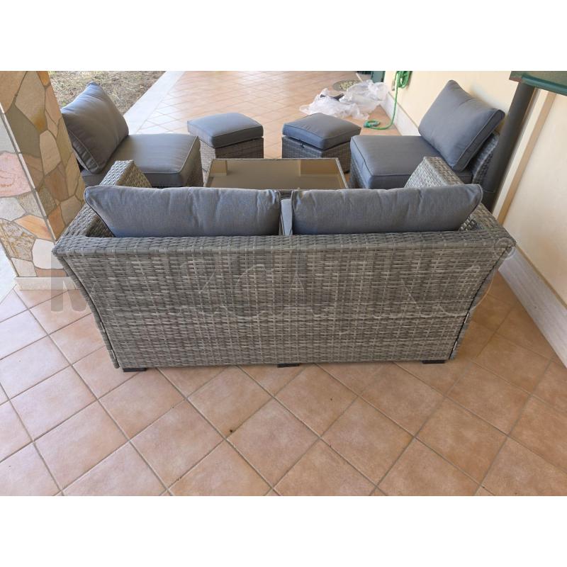 SALOTTO 6PEZZI DA ESTERNO PLASTICA GRIGIO | Mercatino dell'Usato Roma talenti 3