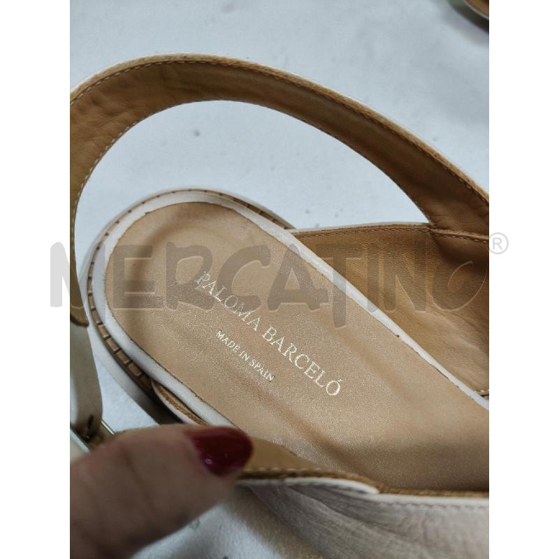 SANDALI D PALOMA BARCELO CREMA FASCIA INCR PELLE | Mercatino dell'Usato Roma talenti 4