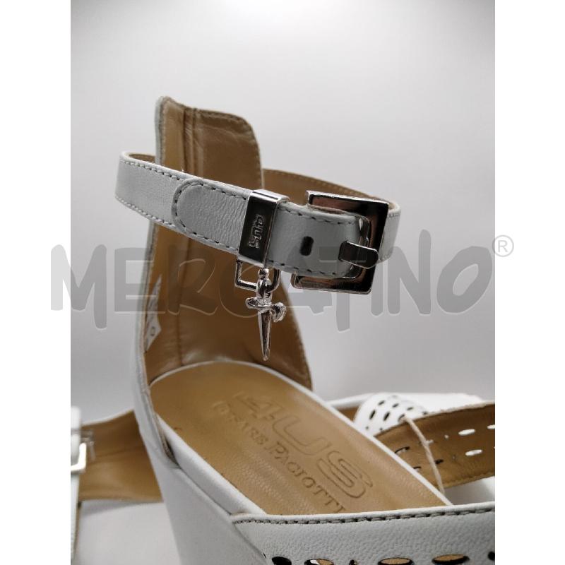 SANDALI PLATFORM PACIOTTI 4US PELLE BIANCO FASCE TRAF | Mercatino dell'Usato Roma talenti 3